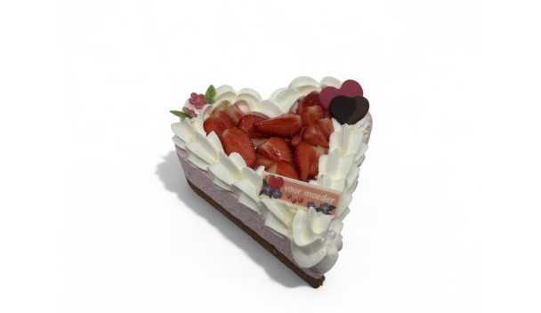 Moederdag hart aardbei bavaroise (ca 8 per)